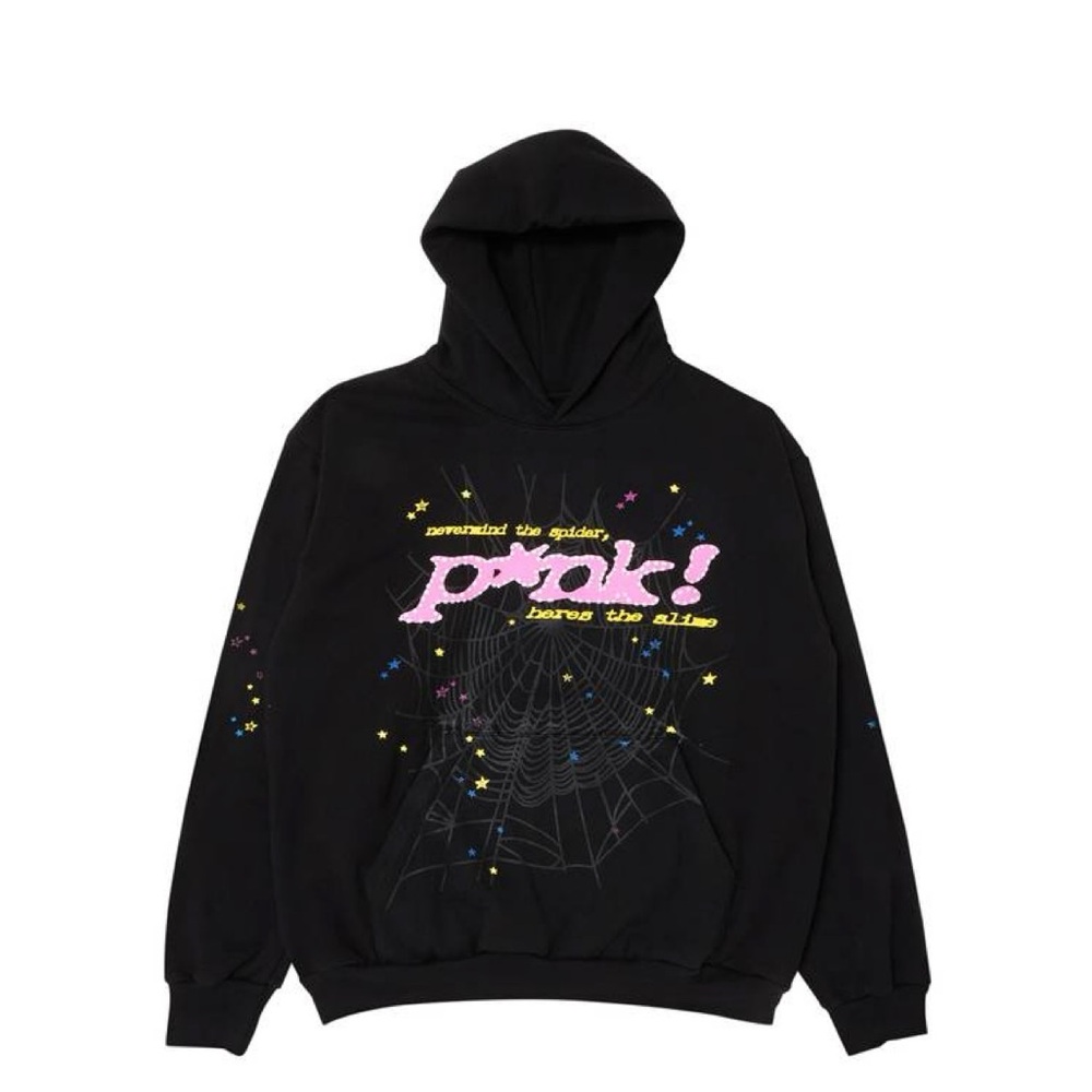 Sp5der p*nk hoodie ‘black’ size medium